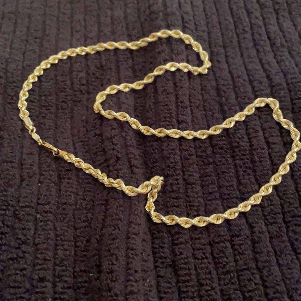 14k gold rope necklace